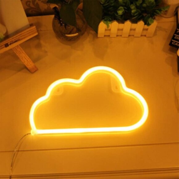 USB Neon Decorative Light Cloud LED Sign for Wall Kids Room Party Decor Gift - Picture 3 of 8
